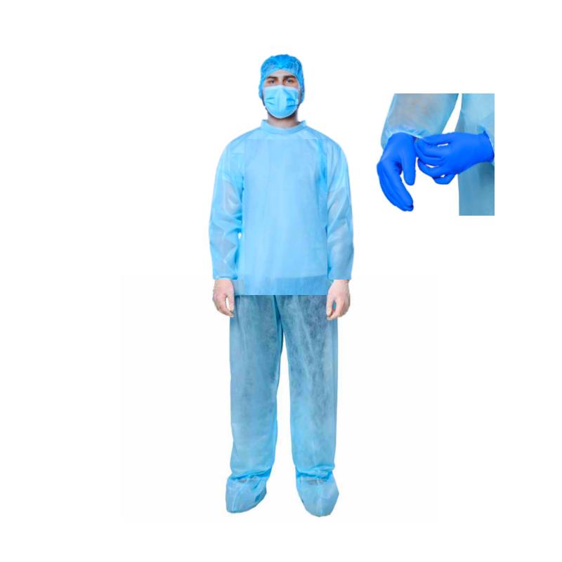 Костюм для хірурга, розмір L(50-52), СМС 35g/m2(г/м2), стерильний, одноразового використання ,ТМ «АХІЛЛ»